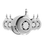 Roues doubles en caoutchouc LiberNovo 7,5 cm – Glisse sans effort sur tapis et parquet
