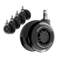 Roues doubles en caoutchouc LiberNovo 7,5 cm – Glisse sans effort sur tapis et parquet
