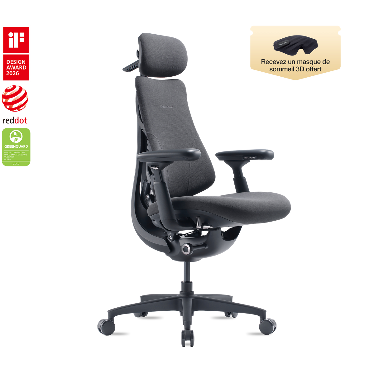Chaise ergonomique dynamique LiberNovo Omni
