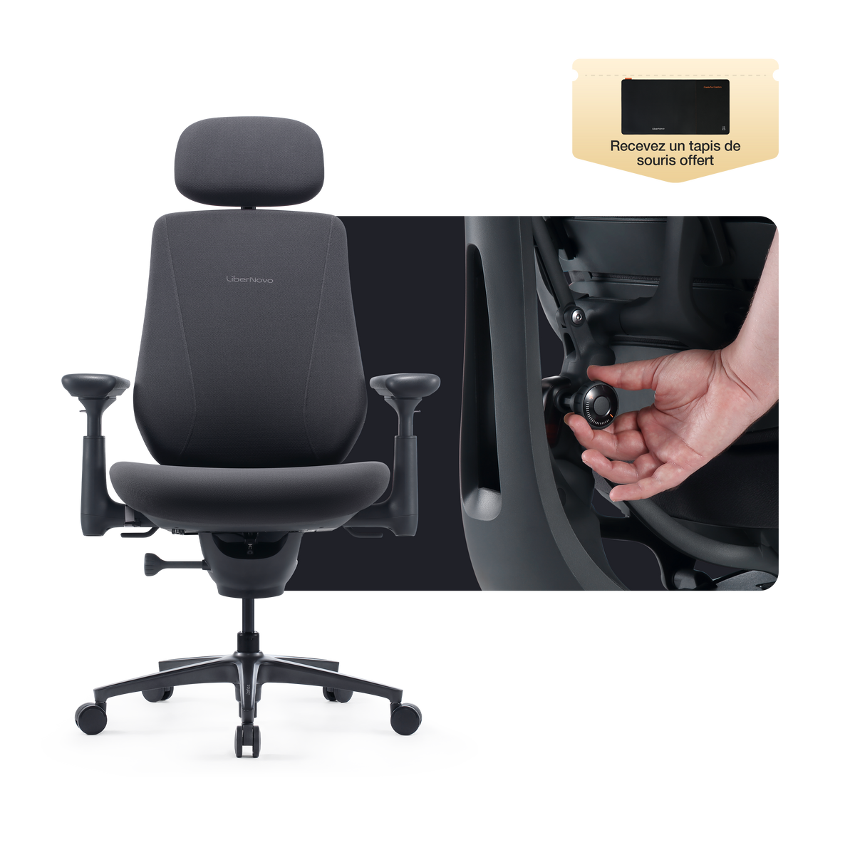 Chaise ergonomique dynamique LiberNovo Maxis
