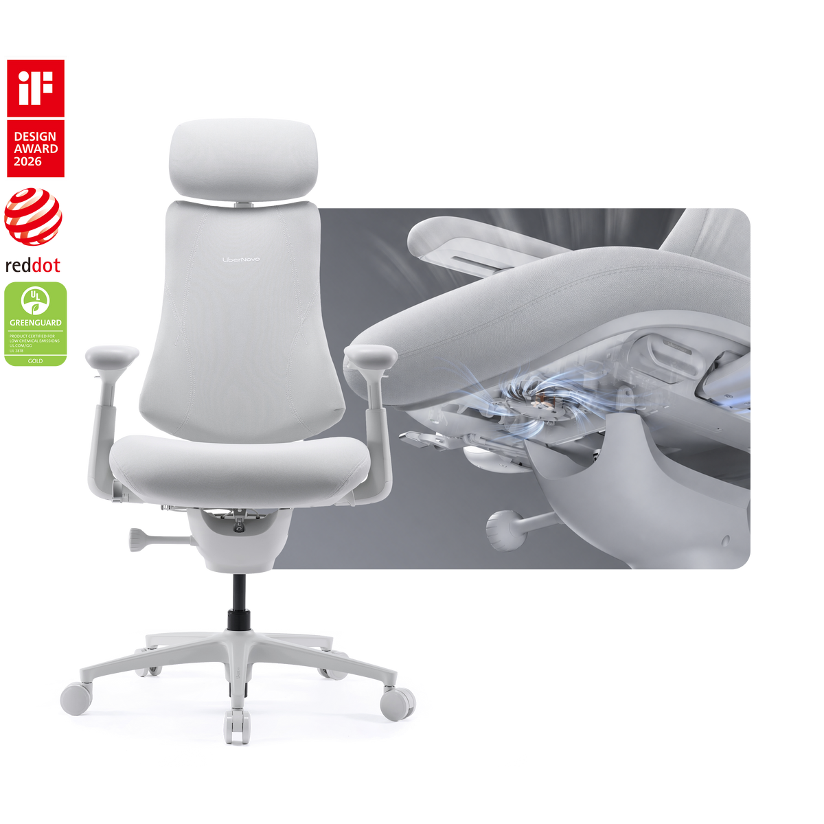 Chaise ergonomique dynamique LiberNovo Omni Pro
