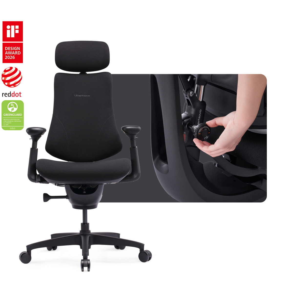Chaise ergonomique dynamique LiberNovo Omni SE
