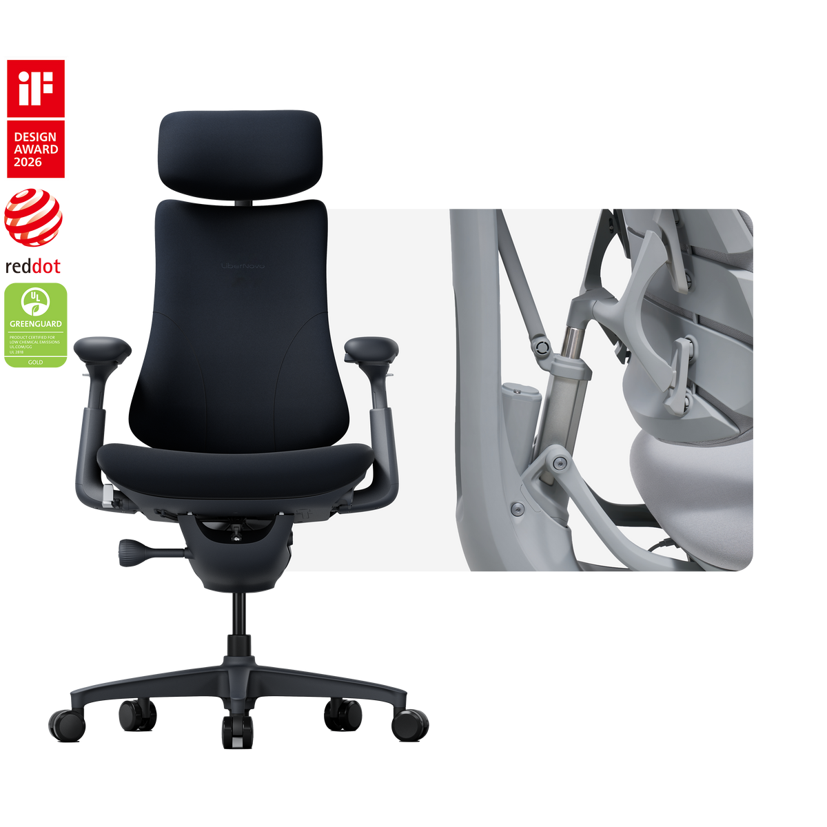 Chaise ergonomique dynamique LiberNovo Omni

