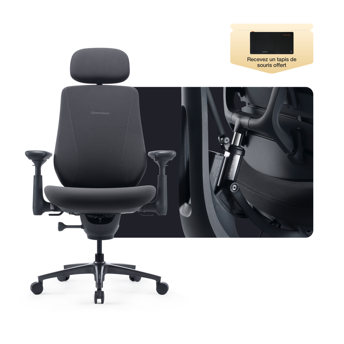 Chaise ergonomique dynamique LiberNovo Maxis
