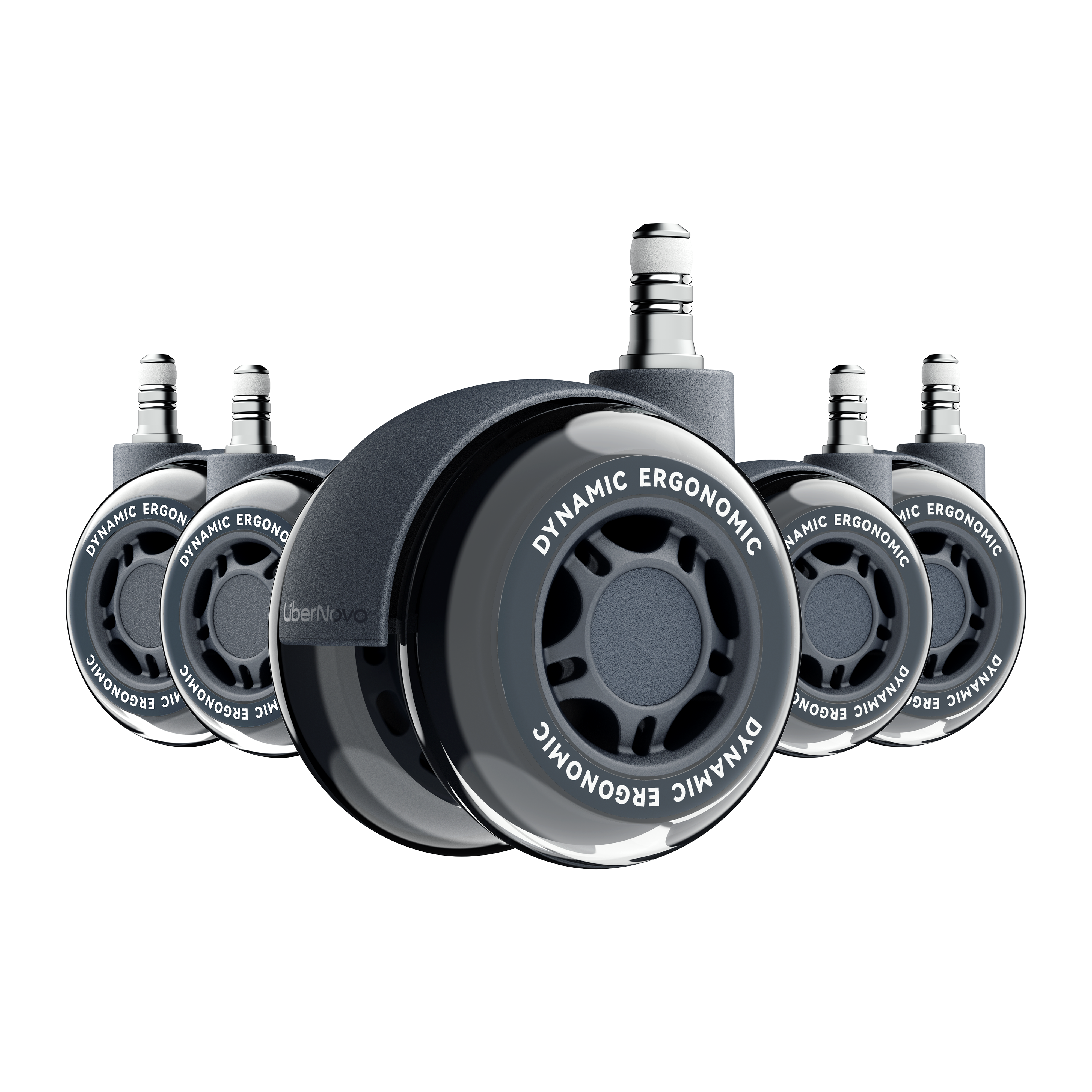 Roues doubles en caoutchouc Libernovo 7,5 cm – Glisse sans effort sur tapis et parquet