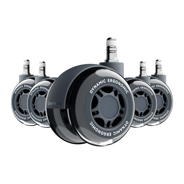 Roues doubles en caoutchouc Libernovo 7,5 cm – Glisse sans effort sur tapis et parquet