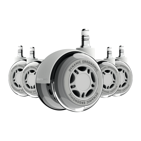 Roues doubles en caoutchouc Libernovo 7,5 cm – Glisse sans effort sur tapis et parquet