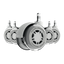Roues doubles en caoutchouc LiberNovo 7,5 cm – Glisse sans effort sur tapis et parquet
